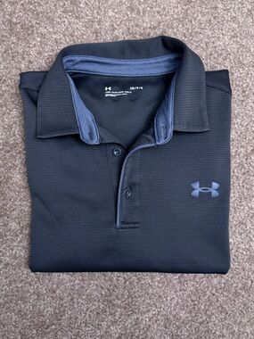 Under Armour Men’s dark green Polo Shirt Mens L